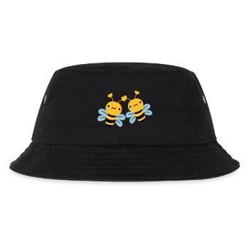 2 friends team couple cute little ones - Kids’ Bucket Hat - black - Front