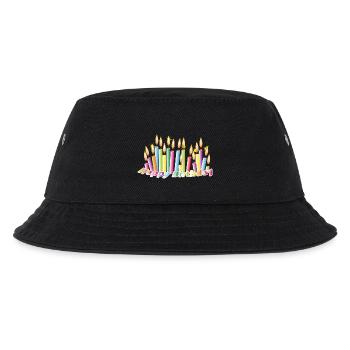 Bougies d'anniversaire arc-en-ciel avec joyeux anniversaire - Bob Enfant - noir - Devant