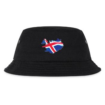 Iceland flag in the Iceland map - Kids’ Bucket Hat - black - Front