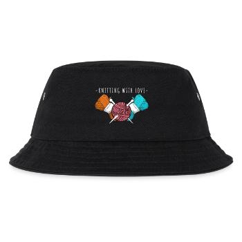 Knitting With Love – Garn- und Nadelkunst - Kinder Bucket Hat - Schwarz - Vorne