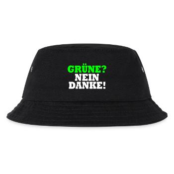 Grüne Nein Danke - Kinder Bucket Hat - Schwarz - Vorne