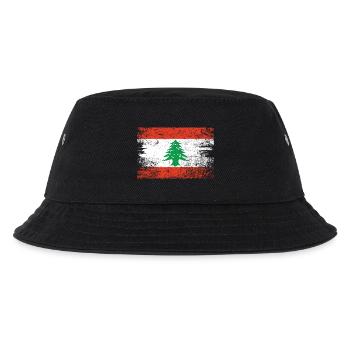 Libanon Flagge Grunge - Kinder Bucket Hat - Schwarz - Vorne