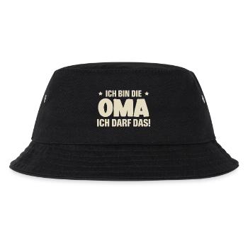 Oma - Kinder Bucket Hat - Schwarz - Vorne