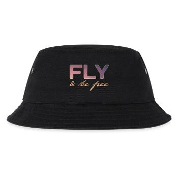 Fliegen und FREI sein - Kinder Bucket Hat - Schwarz - Vorne