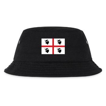 Flagge Sardinien - Kinder Bucket Hat - Schwarz - Vorne