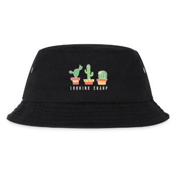 Scharf aussehender Kaktus - Kinder Bucket Hat - Schwarz - Vorne