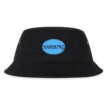 Hamburg Retro Schriftlogo Blau Oval - Kinder Bucket Hat - Schwarz - Vorne