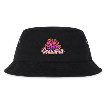 Enkelkind Oma Statement Großmutter Lieblingsoma - Kinder Bucket Hat - Schwarz - Vorne