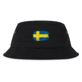 Swedish Brush Flag - Kids’ Bucket Hat - black - Front