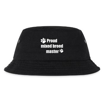 herrchensprüche, Proud Mixed Breed Master - Kinder Bucket Hat - Schwarz - Vorne