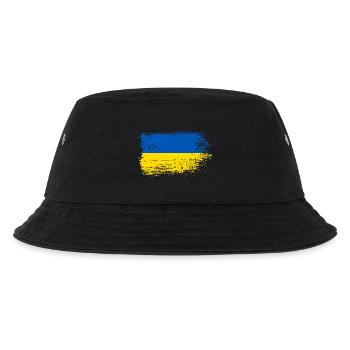 Hinweis Pinselstrich Ukraine - Kinder Bucket Hat - Schwarz - Vorne