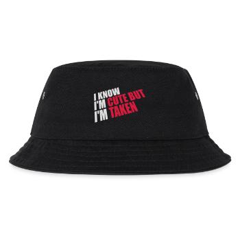 cute but taken quote - Kids’ Bucket Hat - black - Front