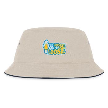 goose on the loose - Kinder Bucket Hat - Natur/Navy - Vorne
