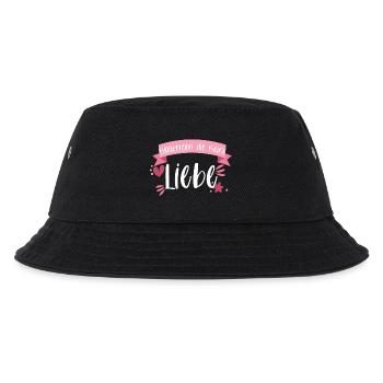 Klettern Eisklettern Wintersport Eis Geschenk - Kinder Bucket Hat - Schwarz - Vorne