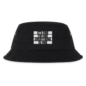 everything is fine Zitat - Kinder Bucket Hat - Schwarz - Vorne