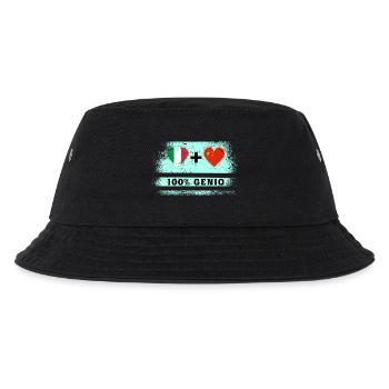 Italien und China 100% geniale Flagge - Kinder Bucket Hat - Schwarz - Vorne