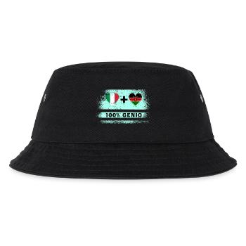 Italien und Kenia 100% geniale Flagge - Kinder Bucket Hat - Schwarz - Vorne