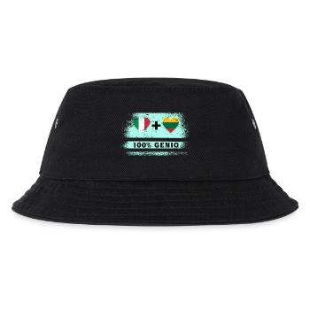 Italien und Litauen 100% geniale Flagge - Kinder Bucket Hat - Schwarz - Vorne