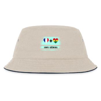 Drapeau France et Ghana 100% génial - Bob Enfant - blanc cassé/bleu marine - Devant