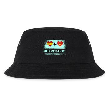 Spanien und Vietnam 100% Flaggengenie - Kinder Bucket Hat - Schwarz - Vorne