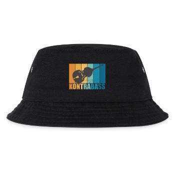 Kontrabass Vintage Instrument Musiker Geschenk - Kinder Bucket Hat - Schwarz - Vorne