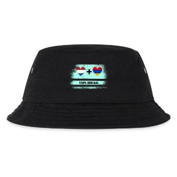 Armenien und die Niederlande 100% Genius Flagge - Kinder Bucket Hat - Schwarz - Vorne