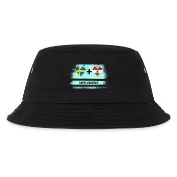 Libanon und Schweden 100% perfekt / Geschenk - Kinder Bucket Hat - Schwarz - Vorne