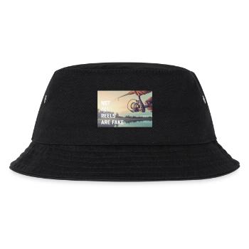 not all reels - Kinder Bucket Hat - Schwarz - Vorne