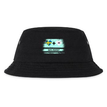 South Korea and Sweden 100% Perfect / Gift - Kids’ Bucket Hat - black - Front