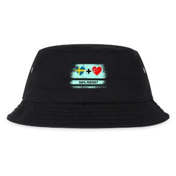 Türkei und Schweden 100% perfekt / Geschenk - Kinder Bucket Hat - Schwarz - Vorne
