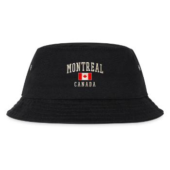Montreal Canada Distressed Flag - Kinder Bucket Hat - Schwarz - Vorne
