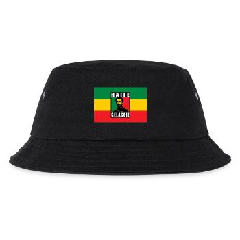 REGGAE RASTA FLAG - SELASSIE I - JAH RASTAFARI - Kids’ Bucket Hat - black - Front