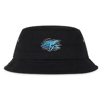 Buckelwal - Kinder Bucket Hat - Schwarz - Vorne