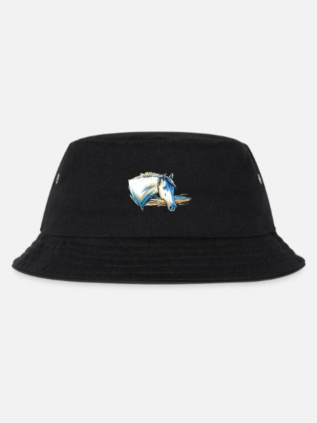 Pferd Portrait - Kinder Bucket Hat - Schwarz