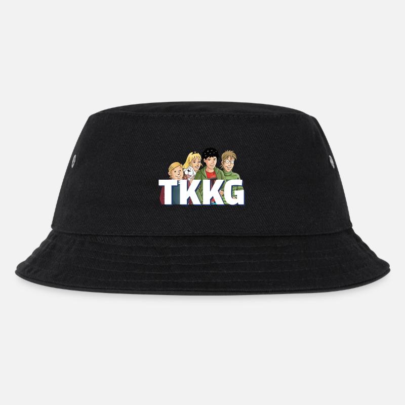 TKKG Logo Mit Der Bande - Kinder Bucket Hat - Schwarz