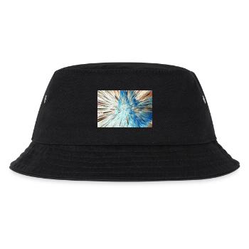 Radiale Blaue Explosion - Kinder Bucket Hat - Schwarz - Vorne
