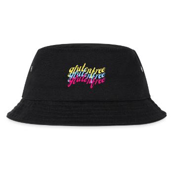 Gluten free geschwungen bunt - Kinder Bucket Hat - Schwarz - Vorne