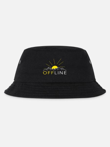 offline berge wandern trekking sport bergsport - Kinder Bucket Hat - Schwarz