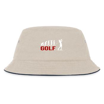 Evolution Golfsport - Kinder Bucket Hat - Natur/Navy - Vorne