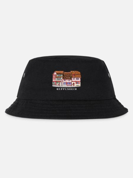 Heppenheim Altstadt., Amtsgasse Fachwerk, Odenwald - Kinder Bucket Hat - Schwarz
