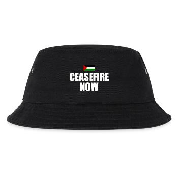 ceasefire now - Kinder Bucket Hat - Schwarz - Vorne