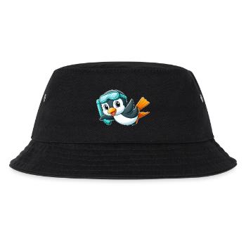 Mignon pingouin dessin animé plongeur plongée en haute mer - Bob Enfant - noir - Devant