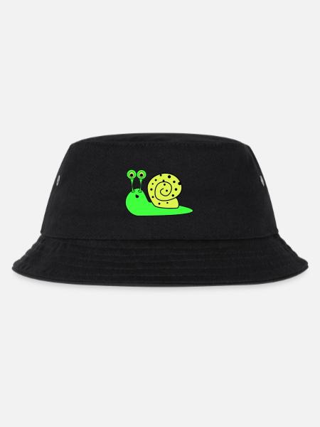 schnecke funny - Kinder Bucket Hat - Schwarz
