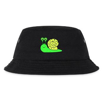Snail Funny - Kids’ Bucket Hat - black - Front
