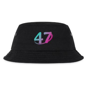 Nummer 47 mehrfarbig - Kinder Bucket Hat - Schwarz - Vorne