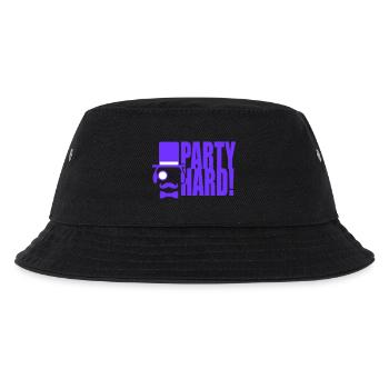 Party Hard DJ Sir Monokel Zylinder Cool Gentleman - Kinder Bucket Hat - Schwarz - Vorne