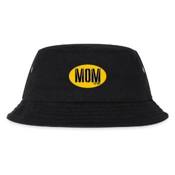 MOM Est 2025 Vintage Oval - Kinder Bucket Hat - Schwarz - Vorne