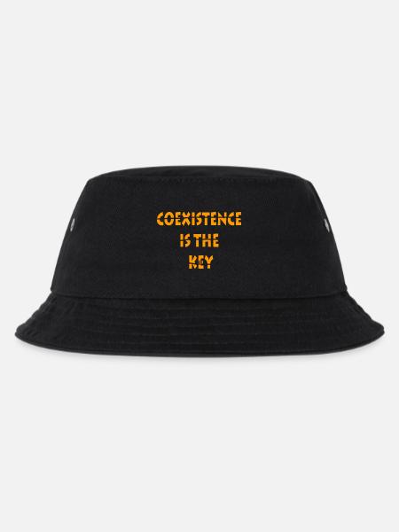 Coexistence is the key! - Kids’ Bucket Hat - black