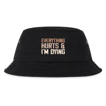 Alles tut weh und ich sterbe - Kinder Bucket Hat - Schwarz - Vorne