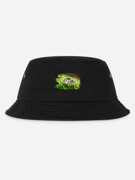 Phidippus bidentatus jumping spider spring spinne - Kinder Bucket Hat - Schwarz